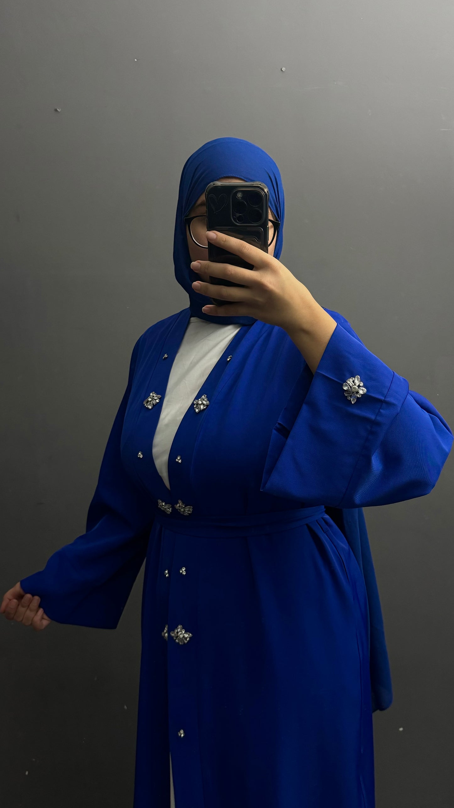 Abaya Salwa Bleu