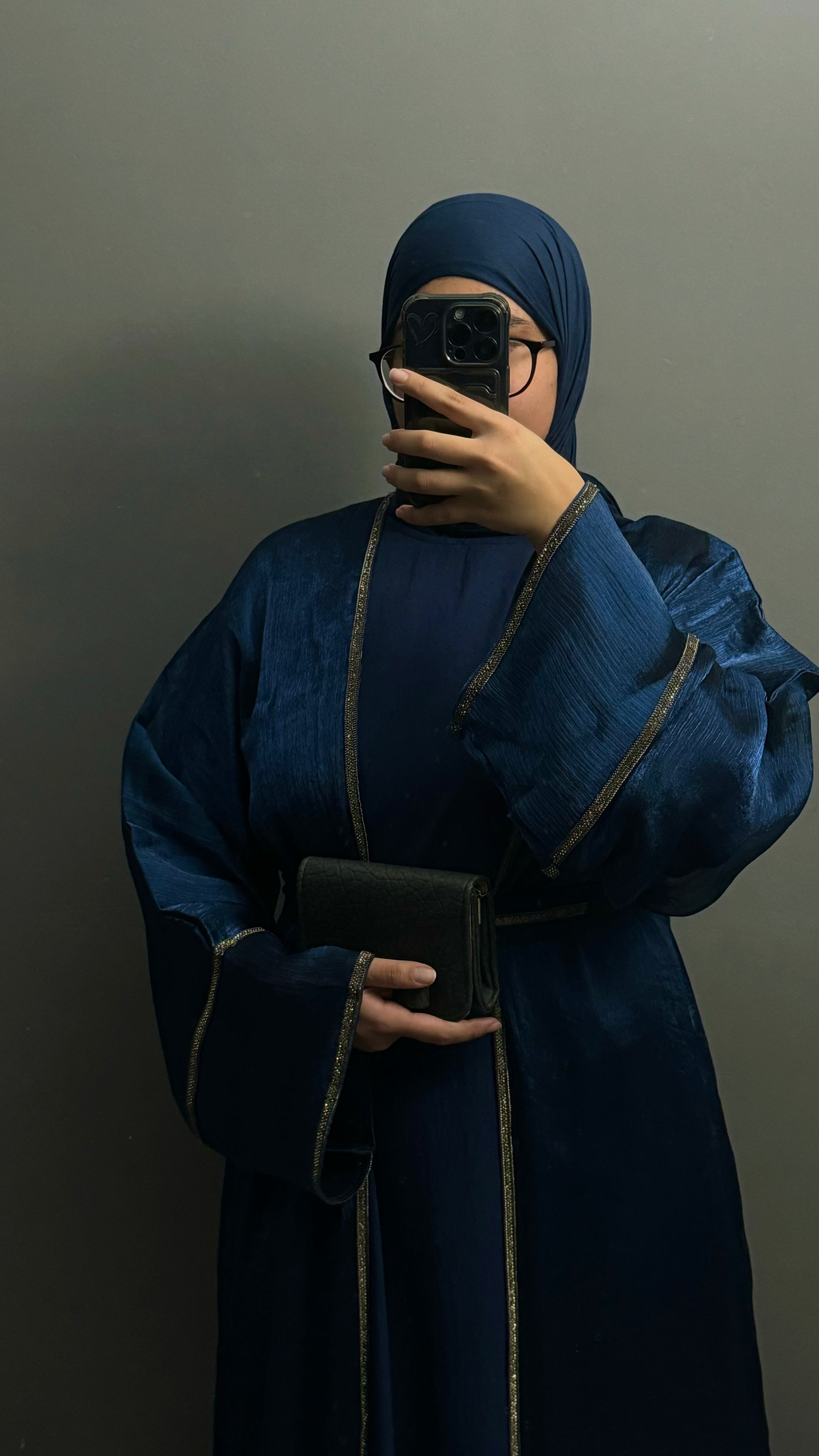 Ensemble abaya bleu