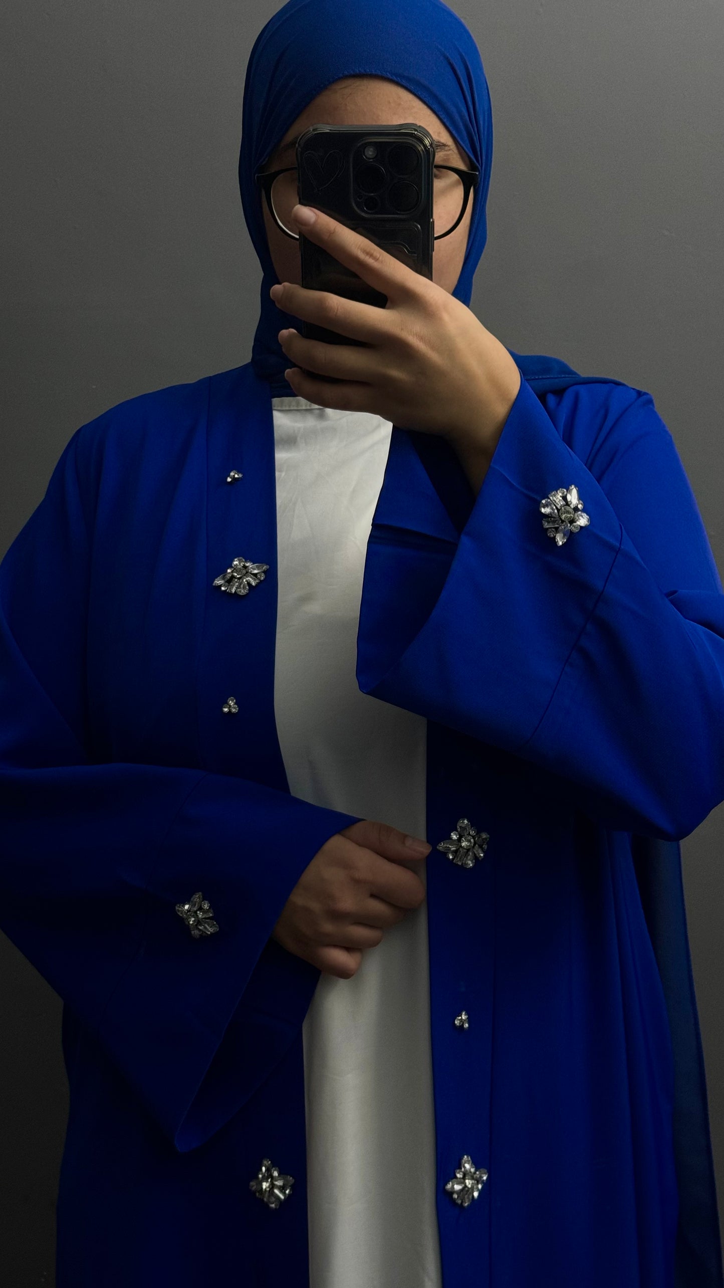 Abaya Salwa Bleu
