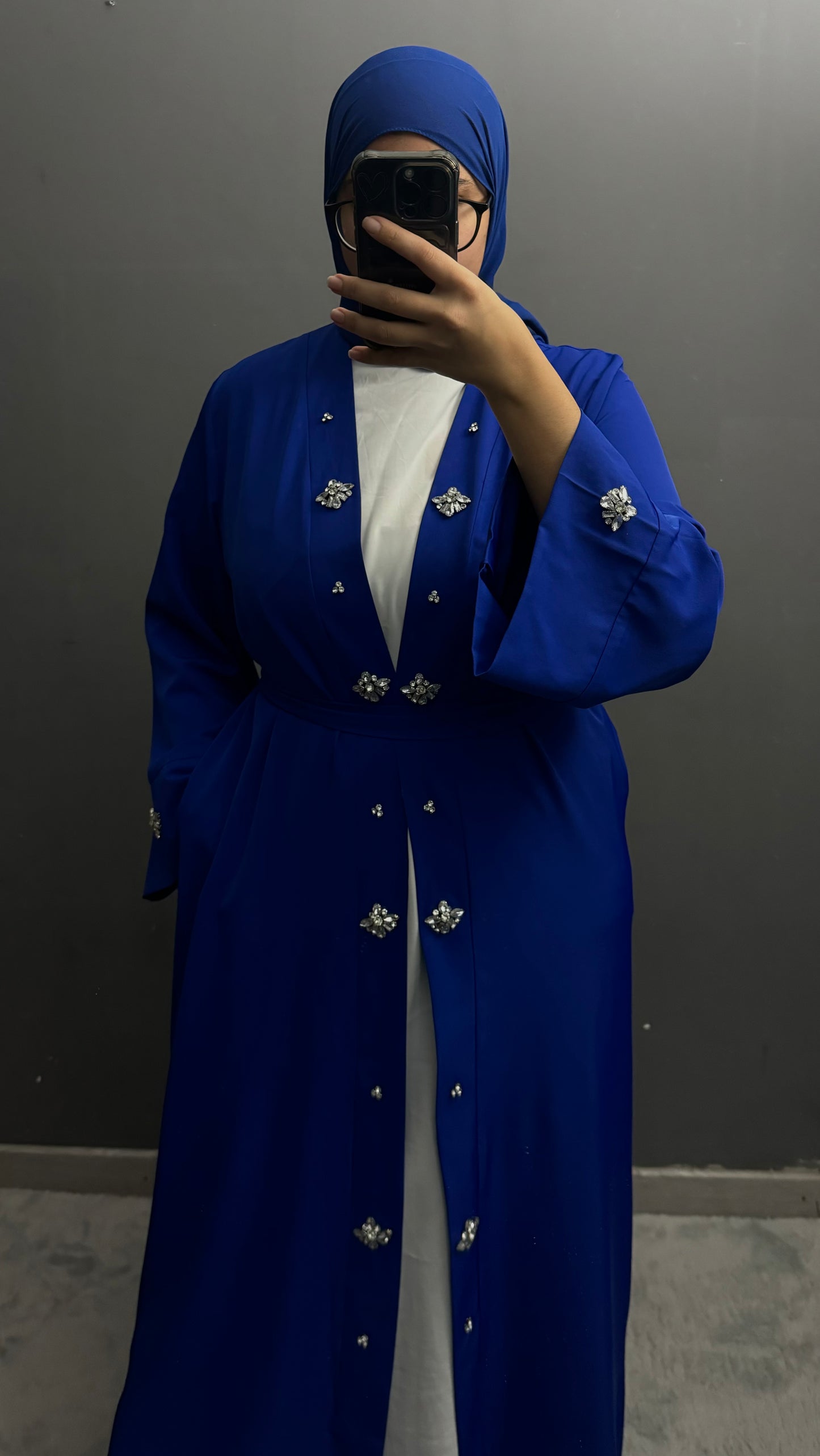 Abaya Salwa Bleu